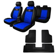 kit Capa Para Banco Automotivo Couro Colorido Fiat Palio Uno Siena Punto + tapete de carros