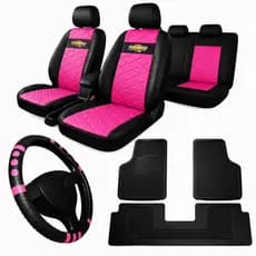 kit Capa Banco Carro Chevrolet Corsa Celta Prisma Onix Classic Astra Gm + tapete de carro + volante
