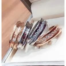 Único aço de titânio 18K ouro rosa não-desbotamento anel de cerâmica masculino High-End sentimento casal anel de dedo in
