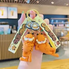 Chaveiro Garfield Novo Boneco Pendente Casal Pendente Chaveiro de Boneco de Desenho Animado Fofo