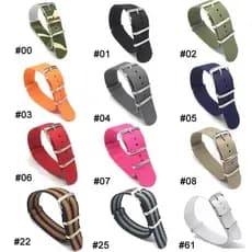 Pulseira de Relógio 18mm 20mm 22mm em Tecido Militar Caqui, Pulseira de Nylon Trançado com Fivela, Acessório para Relógi