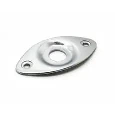 Jack Plate Oval Cromado Guitarra Baixo com Olho Sung il HJ002