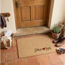 Tapete Capacho Entrada 40cm x 60cm Antiderrapante Doce Lar Porta Entrada Residencial Vinil Kapazi