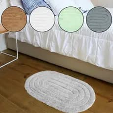 Tapete Multiuso 40x60cm Allegro Oval Antiderrapante Durável Felpudo Quarto Sala Banheiro Kapazi