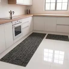 Jogo Passadeira Cozinha 2 Peças Kit Flex Antiderrapante Impermeavel Limpa Facil Alto Padrão Kapazi