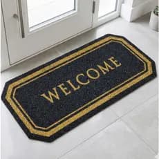 Tapete capacho Entrada Welcome 30x70cm Antiderrapante Kapazi