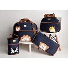 Kit Bolsas de Bebê Maternidade Família Bichinhos