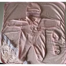 Saída De Maternidade Para Bebê Menina Com 5 Peças Tema Borboleta