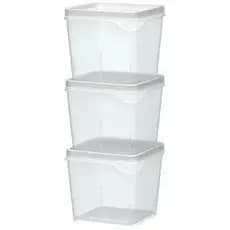 KIT POTES MODULARES COM 3 PECAS - TRANSPARENTE 450ML