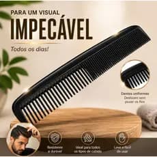 Kit 12/24/48 Pente Masculino Preto de Bolso