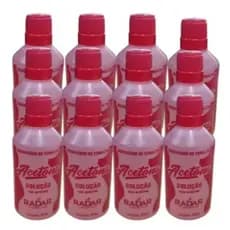 Removedor de Esmalte Acetona Radar 100ml/50ml pacote c/12 unidades