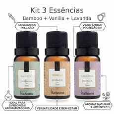 Kit 3 Essência De Óleo Fragrâncias Via Aroma 10ML