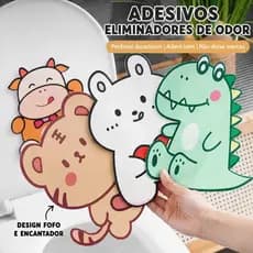 Adesivo Perfumado Eliminador de Odores para Banheiro Cartoon Fofo Autoadesivo