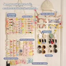 Porta Laços e Presilhas Infantil para Parede | Organizador de Cabelo Feltro Grande e medio