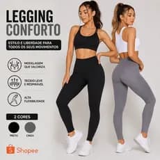 Calça Legging Feminina Grossa Cintura Alta Anti Transparência Leg Fitness Academia Suplex Dia a Dia Plus Size