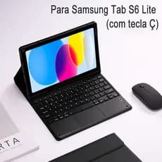 Capa Para Samsung Tab S6 Lite（P615/P613/P619/P620/P625） Com Teclado Touchpad Abnt2 E Mouse Sem Fio C/ Porta Caneta + Ç