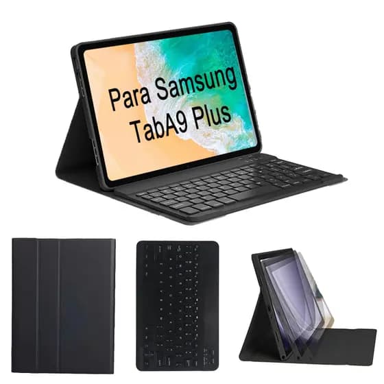 Capa Para Tablet Samsung Tab A9 Plus Com Abnt2   Teclado Bluetooth Sem Fio (Com Tecla "Ç")