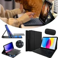 Capa Magnética +Teclado ABNT2+Mouse Para Samsung Tab S10 FE/S10 Lite/S6 Lite/A11/A11+/A9+/A9/A8 Com Porta Caneta