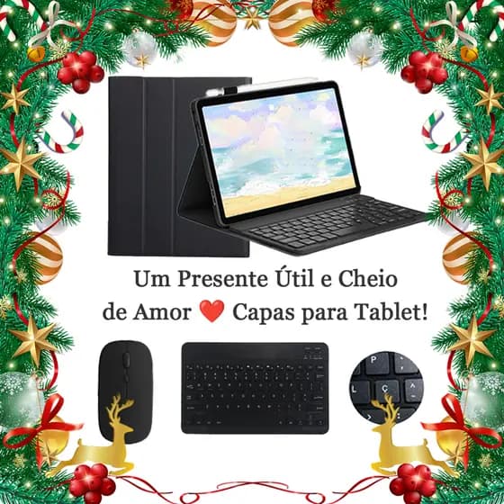 Capa Para Xiaomi Redmi Pad Se /Pad 2 11" Com Magnético Teclado Bluetooth Abnt2 E Mouse Sem Fio e Porta Caneta+Ç