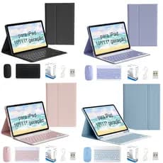Capa Para Ipad 11ª Geração (A16) /10ª Geração (10,9")Com Magnético Teclado Sem Fio Abnt2 E Mouse Bluetooth (Com "Ç")