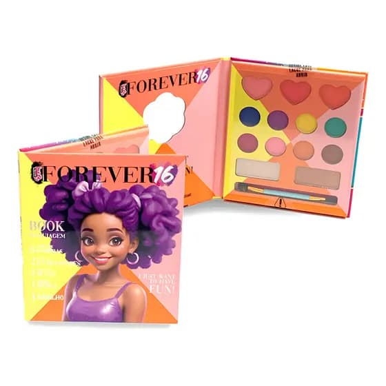 Kit De Maquiagem Infantil Forever16 Makebrinq Polibrinq Semi Profissional