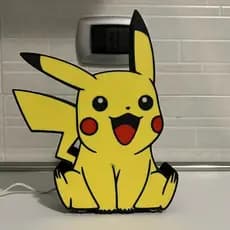 Luminária USB Pikachu | Pokémon | Luz LED | Decoração Criativa | Presente Geek | Quarto Gamer