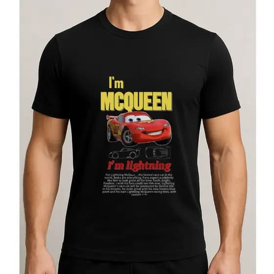 Camisas Unissex Relâmpago MCQueen + SALLY - 100% Algodão