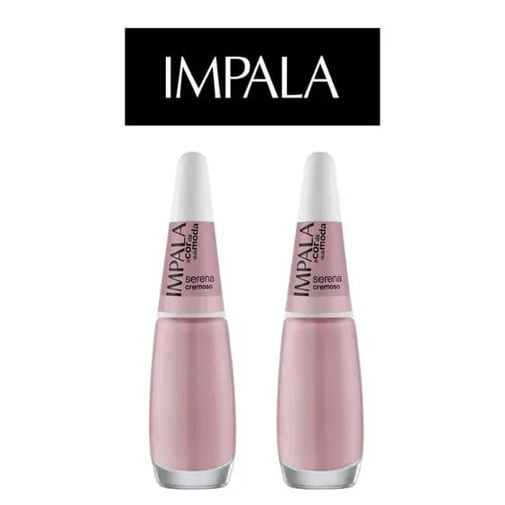 2 ESMALTES IMPALA A COR DA MODA CREMOSO SERENA