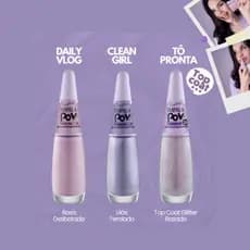 KIT 2 ESMALTES E 1 TOP COAT LUARA IMPALA POV