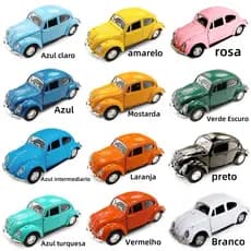 Fusca Miniatura Die Cast Carrinho Fusquinha De Ferro Fusca Fricção Abre Porta E Capô