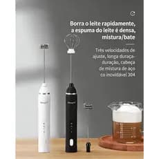 Mini Mixer Misturador Bebidas Ovos Portátil Elétrico Bateria 008
