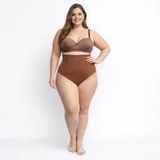 Calcinha Modeladora Cintura Alta Plus Size 48 ao 66 Alta Compressão Reduz Medidas Sem Marcar