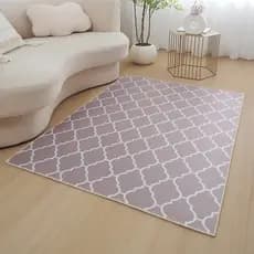 Tapete Sala 100x140 Vivacce Quarto Veludo Macio Geométrico