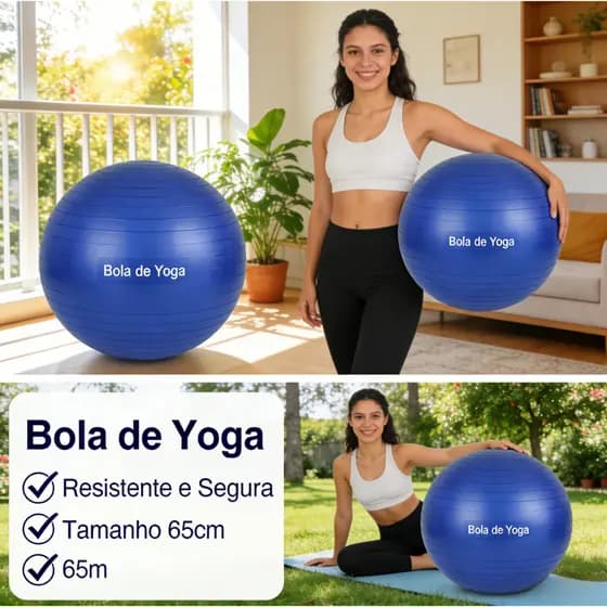 55-65cm Sports Yoga Pilates Fitness Ball com bomba grátis cor enviada aleatoriamente
