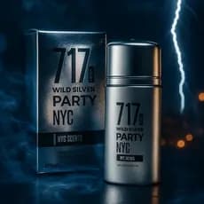 Perfume Masculino Amadeirado 717 Wild Sliver Party NYC 30ml Marcante Duradouro e Estilo
