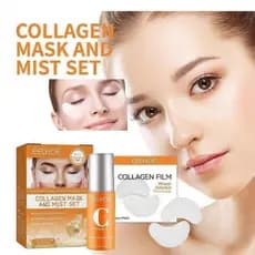 Conjunto de Spray de Máscara para Olhos Vitamina C Cuidado Nutritivo para os Olhos Máscara EELHOE Hidratação Iluminador