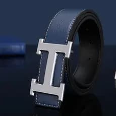 Cinto de couro masculino couro genuíno de meia-idade jovens High-End luxo cinto de negócios na moda Casual H carta calça