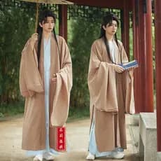 2026 Novo Estilo Hanfu Masculino Original Reto Robe Par Lapela Adulto Ming-feito Masculino Dick Antigo Fada Estilo Chiva