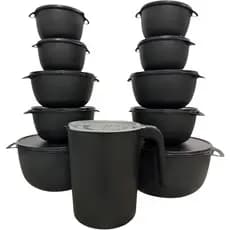 Kit Bowl Potes Plásticos Redondo 10 peças + 1 Jarra OU 3 Peças