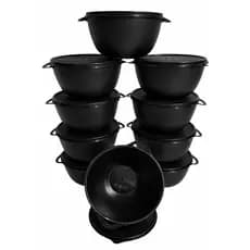 Kit 10 Potes Bowl de 1 Litro com Tampa | Vasilhas | Livre de BPA