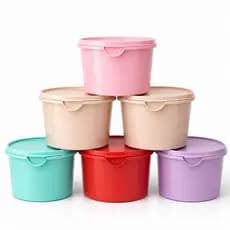 CONJUNTO 6 POTES REDONDOS 1L - COZINHA , VASILHA, HERMÉTICO, KIT