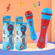Microfone Infantil brinquedo sai a voz e musical cantor rock