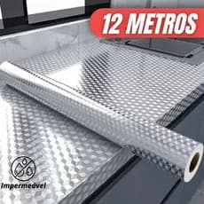 Papel Laminado 3/6/9/12 Metros Adesivo Ultra Resistente Cozinha Parede Moveis Sala
