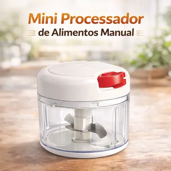 Processador Triturador Portátil Manual Moedor De Alimentos Fácil de Usar Alho Aço Resistente