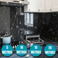Papel de Parede Adesivo 5m 10m 15m 20m Branco ou Preto Sala Resistente Quarto Cozinha Impermeavel