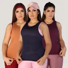 Kit Blusas dry fit Feminina Blusa academia preteçao geladinho fitnees Anti-odor