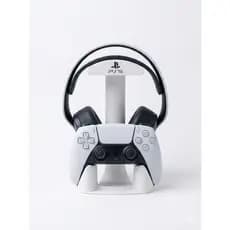 Suporte Duplo Controle E Headset Universal (PS5, PS4, PC) - Organização Minimalista Para Setup E Mesa