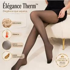 Meia Calça Térmica Feminina Translúcida Peluciada Inverno Efeito Transparente Quente Aveludada Élégance Therm™