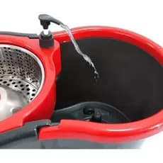Mop Esfregao Giratorio Profissional Balde Refil Com Rodas Alca Limpeza Facil Eficiente