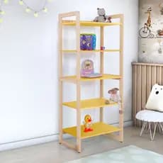 Estante Alta Multiuso Prateleira de madeira infantil p/ Livros Brinquedos Colorê 150cm